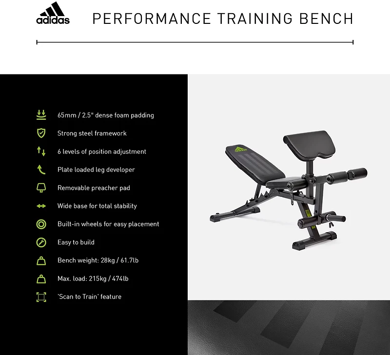adidas Scan-To-Train Performance Training Bench