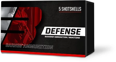Barnes Defense 20-Gauge 17 Pellet 00 Buckshot Shotshells - 5 Rounds
