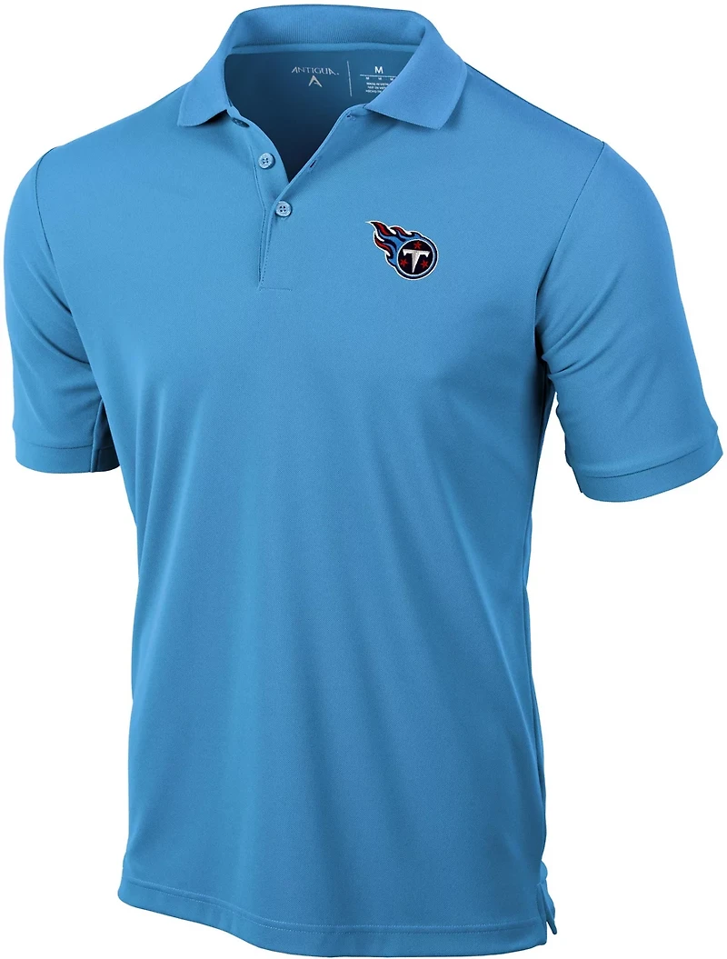 Antigua Men's Tennessee Titans Legacy Pique Short Sleeve Polo Shirt