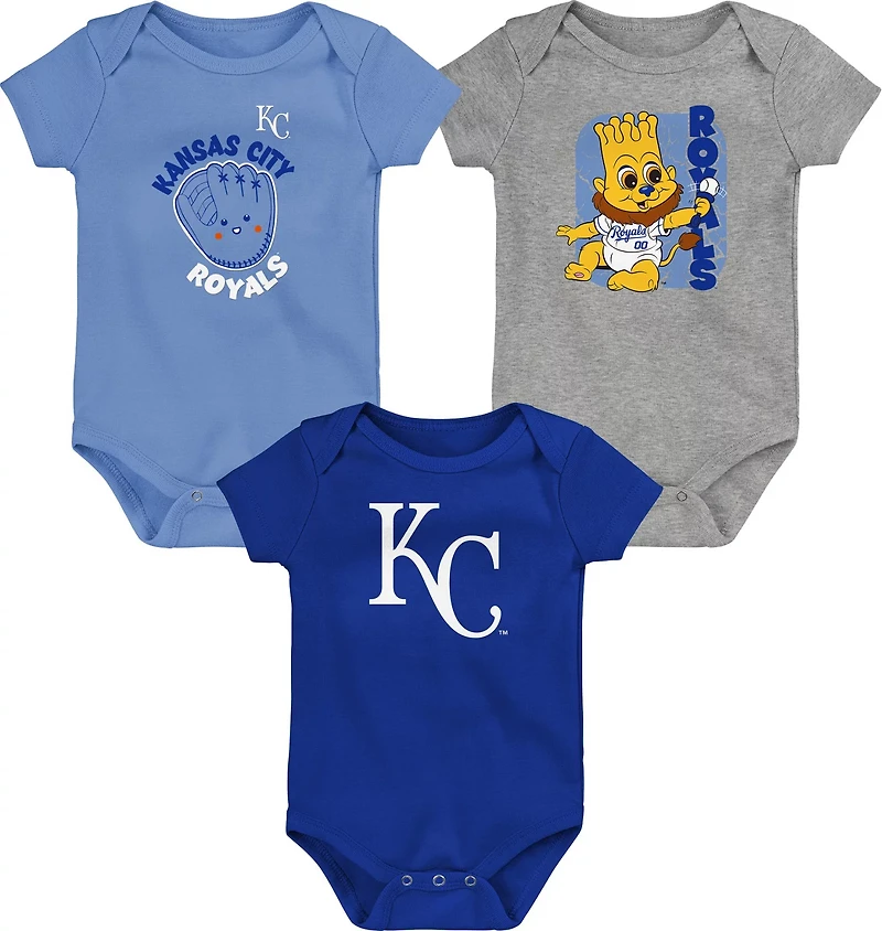 Outerstuff Infants’ Kansas City Royals Change Up Creeper 3-Pack