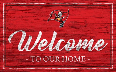 Fan Creations Tampa Bay Buccaneers Team Color 11 in x 19 in Welcome Sign