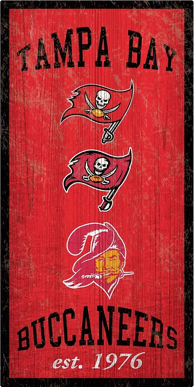 Fan Creations Tampa Bay Buccaneers Heritage 6 x 12 Sign