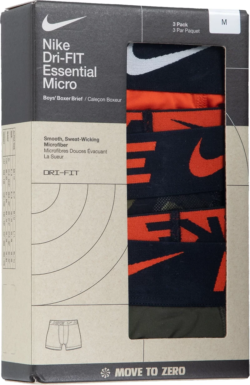 Nike Boys' Print Boxer Briefs 3-Pack