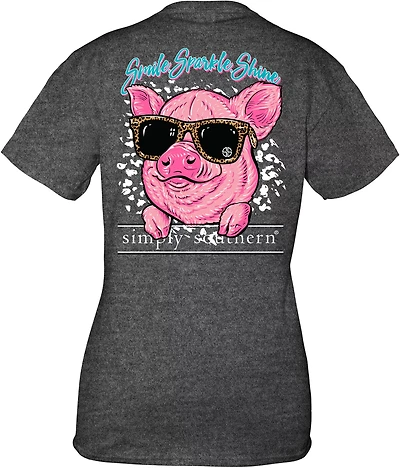 Simply Southern Women's Pig Short Sleeve T-shirt