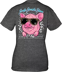 Simply Southern Women's Pig Short Sleeve T-shirt