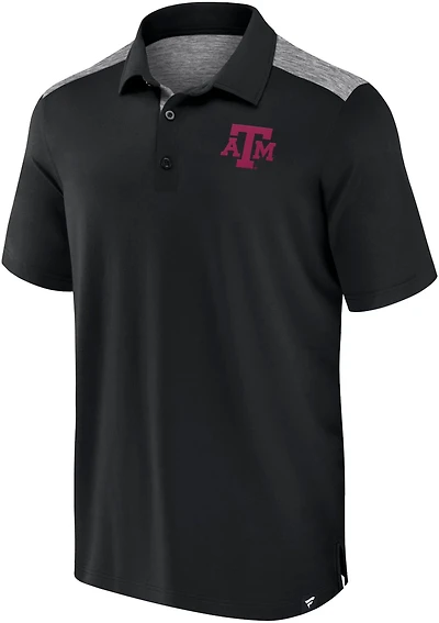 Fanatics Men's Texas A&M University Iconic Blocked Long Shot Polo Shirt