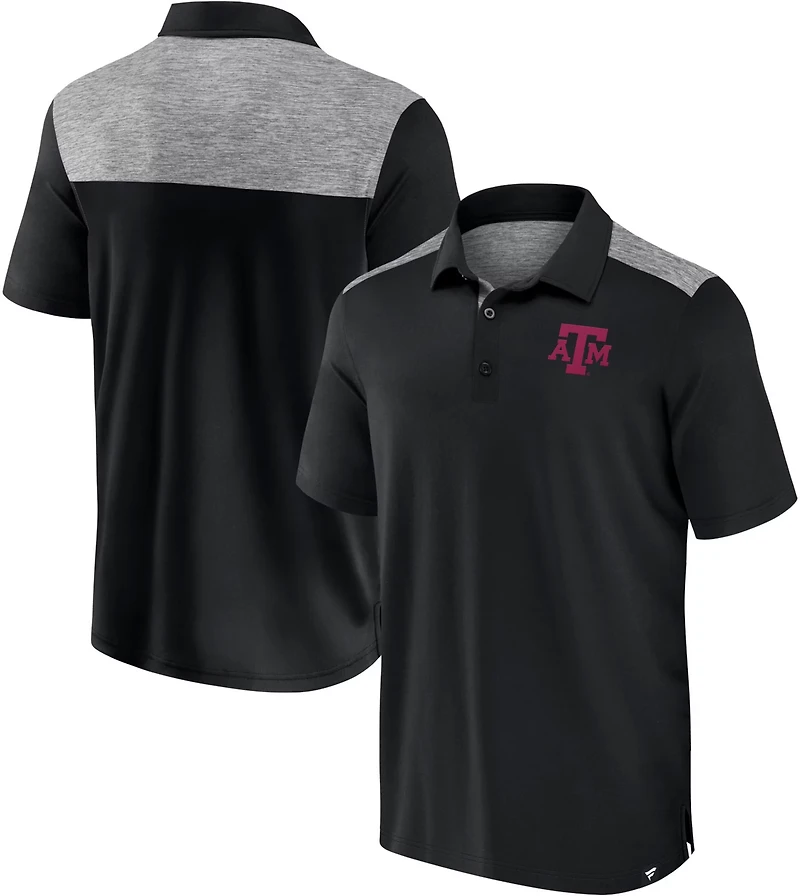 Fanatics Men's Texas A&M University Iconic Blocked Long Shot Polo Shirt
