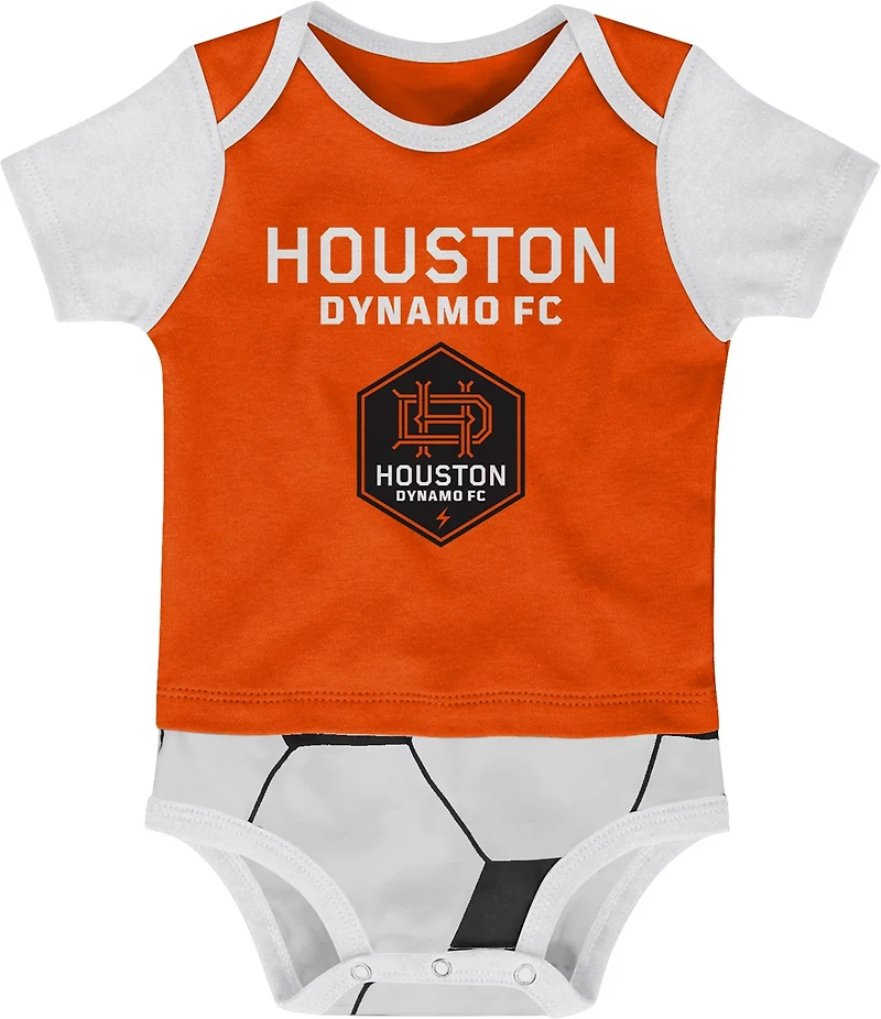 Outerstuff Infants' Houston Dynamo Lil Kicker Creeper Hat And Socks Set