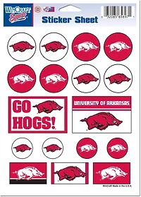WinCraft University of Arkansas 5 in x 7 in Sticker Sheet
