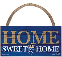 WinCraft Kansas City Royals 5 in x 10 in Home Sweet Home Rope Wood Sign