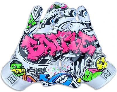 Battle Youth Triple Threat Graffiti Football Gloves