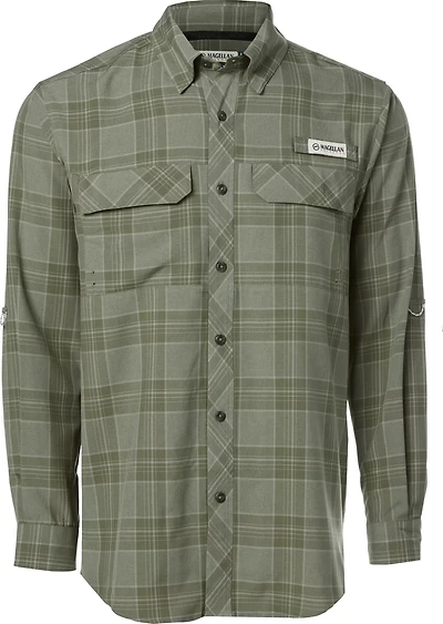 Magellan Outdoors Men's Barton Creek Outdoor Plaid Long Sleeve Shirt
