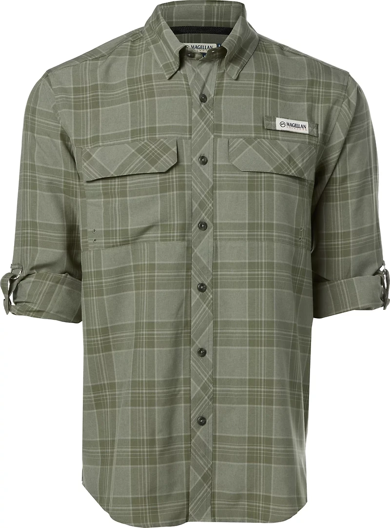 Magellan Outdoors Men's Barton Creek Outdoor Plaid Long Sleeve Shirt