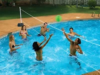 Poolmaster Splashback Poolside Basketball and Volleyball Game Combo