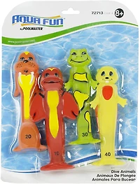 Poolmaster Soft Funny Dive Animals 4-Pack