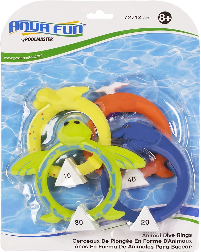 Poolmaster Soft Dive Animal Rings 4-Pack