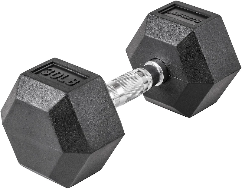 Lifeline Hex 5-120lb Rubber Dumbbell