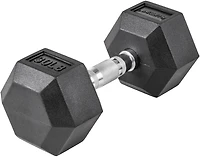 Lifeline Hex 5-120lb Rubber Dumbbell