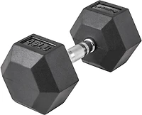 Lifeline Hex 5-120lb Rubber Dumbbell