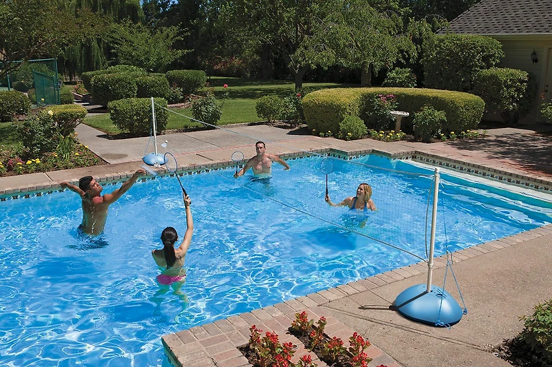Poolmaster Deluxe Swimming Pool and Backyard Badminton Set