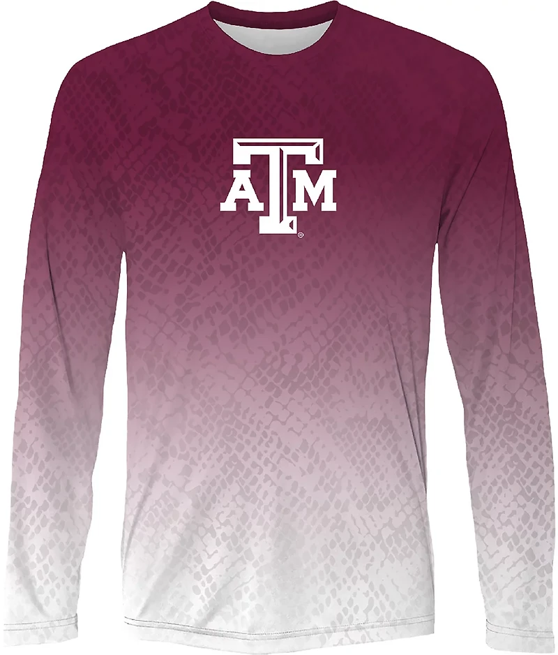 Great State Men's Texas A&M University Knockout State Performance Graphic Long Sleeve T-shirt