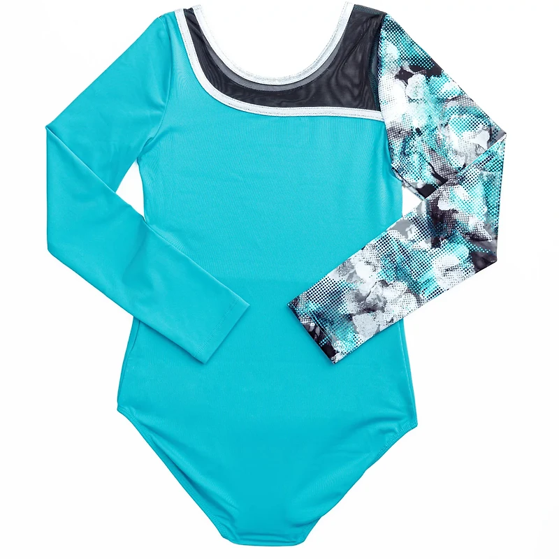 Rainbeau Moves Girls' Printed Long Sleeve Leotard