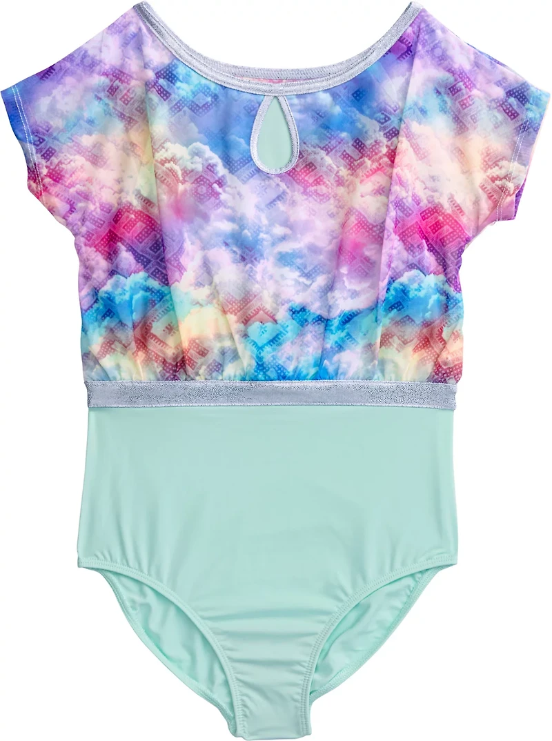 Rainbeau Moves Girls' Printed Short Sleeve Leotard