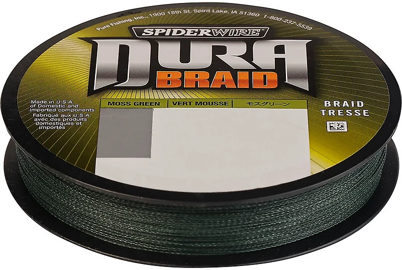 Spiderwire DuraBraid 150 yd Fishing Line Moss Green