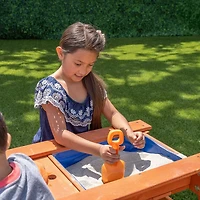Sportspower Kids Wooden Picnic Table with Sand and Water Play Area