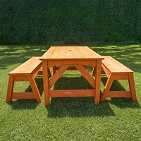 Sportspower Kids Wooden Picnic Table with Separated Bench