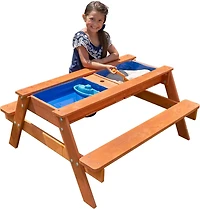 Sportspower Kids Wooden Picnic Table with Sand and Water Play Area