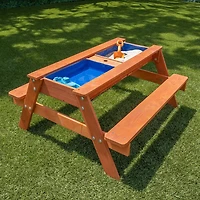 Sportspower Kids Wooden Picnic Table with Sand and Water Play Area