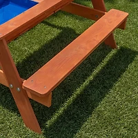 Sportspower Kids Wooden Picnic Table with Sand and Water Play Area