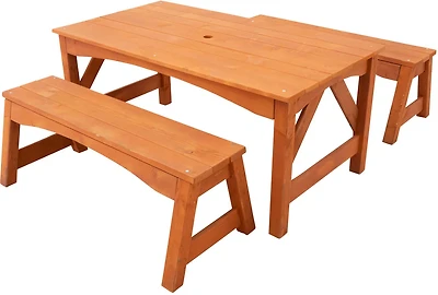 Sportspower Kids Wooden Picnic Table with Separated Bench