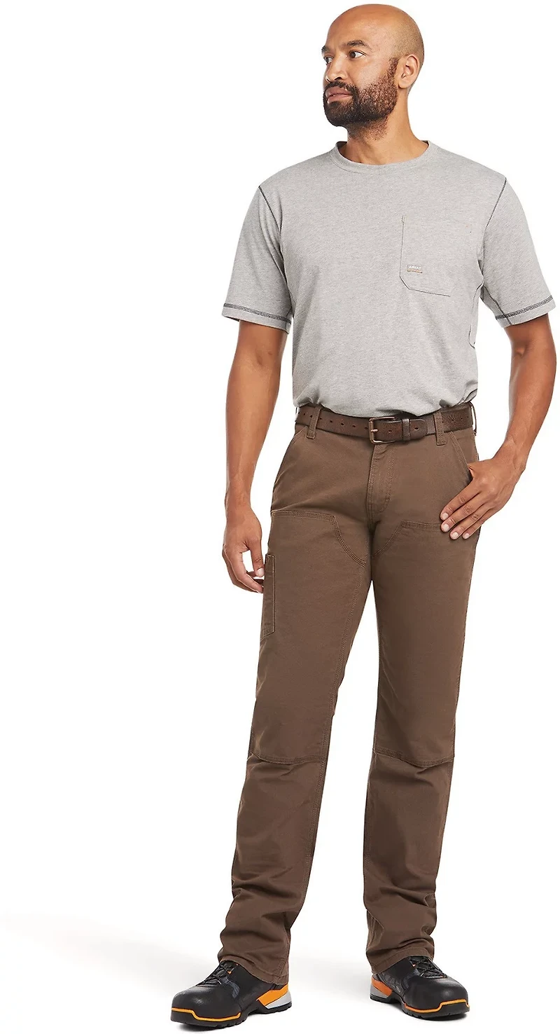 Ariat Men's Rebar M4 Relaxed DuraStretch Made Tough Double Front Stackable Straight Pants