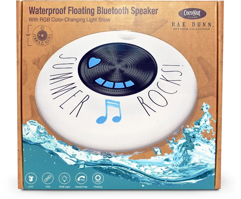 CocoNut Float Rae Dunn Collection Summer Rocks Floating Bluetooth Speaker