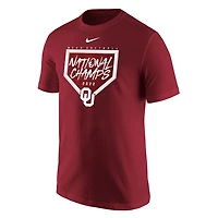 Nike Adults University of Oklahoma 2022 CWS Softball National Champs Short Sleeve T-shirt