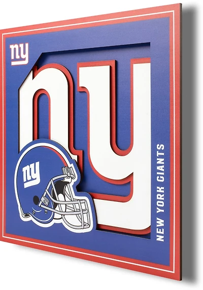 YouTheFan New York Giants 3-D Logo Series 12 in x 12 in Wall Art