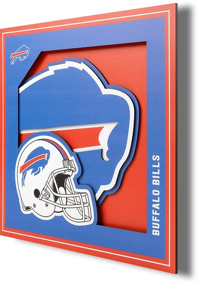 YouTheFan Buffalo Bills 3-D Logo Series 12 in x 12 in Wall Art