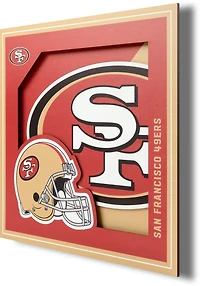 YouTheFan San Francisco 49ers 3-D Logo Series 12 in x 12 in Wall Art