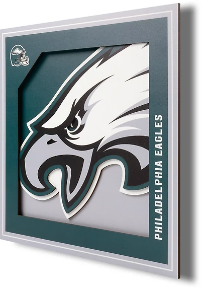 YouTheFan Philadelphia Eagles 3-D Logo Series 12 in x 12 in Wall Art