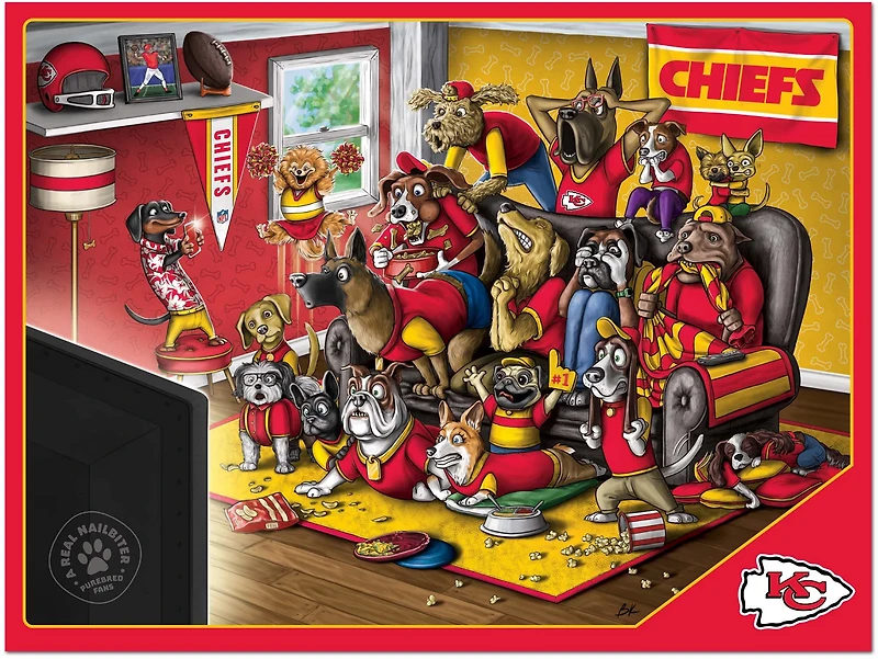 YouTheFan Kansas City Chiefs Purebred Fans 500 Piece Puzzle