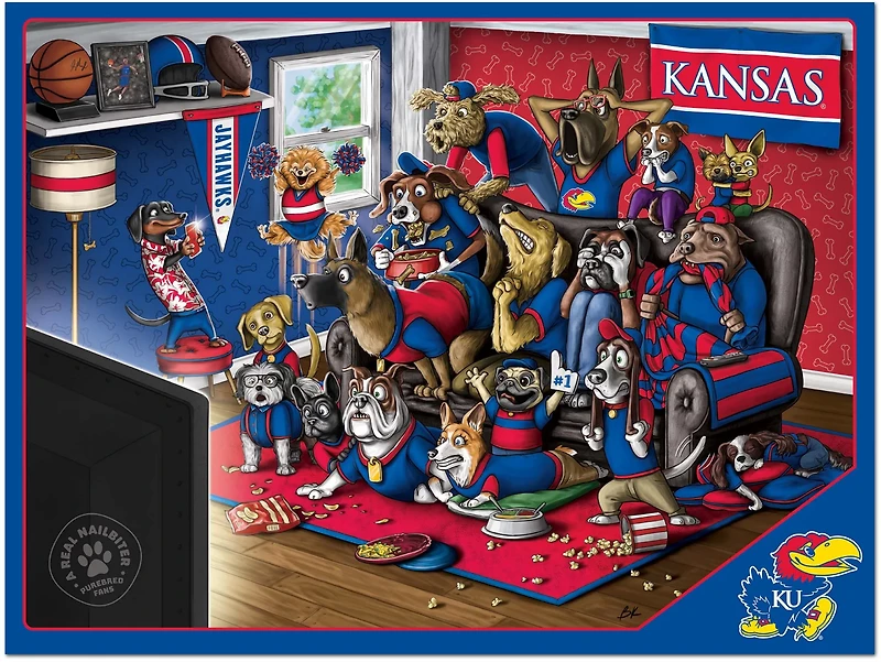 YouTheFan University of Kansas Purebred Fans 500 Piece Puzzle