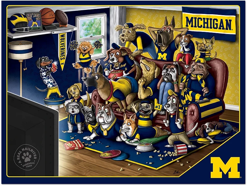 YouTheFan University of Michigan Purebred Fans 500 Piece Puzzle