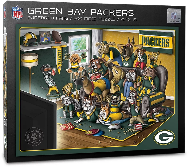 YouTheFan Green Bay Packers Purebred Fans 500 Piece Puzzle