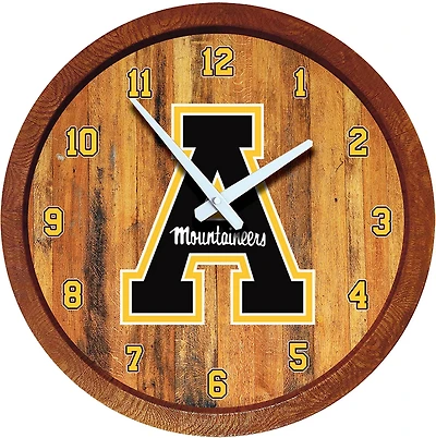 The Fan-Brand Appalachian State University Faux Barrel Top Clock
