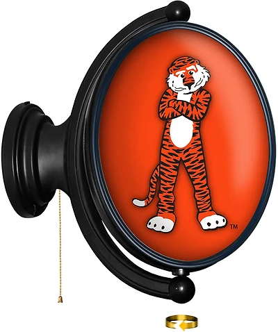 The Fan-Brand Auburn University Aubie Oval Rotating Lighted Sign