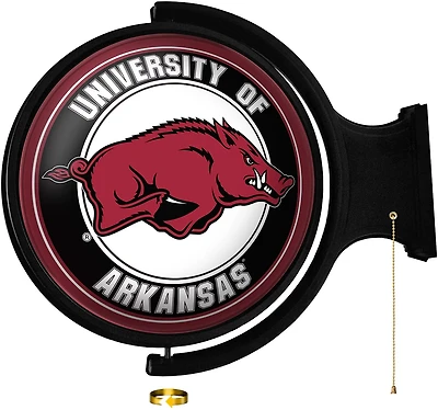 The Fan-Brand University of Arkansas Round Rotating Lighted Sign