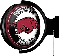 The Fan-Brand University of Arkansas Round Rotating Lighted Sign