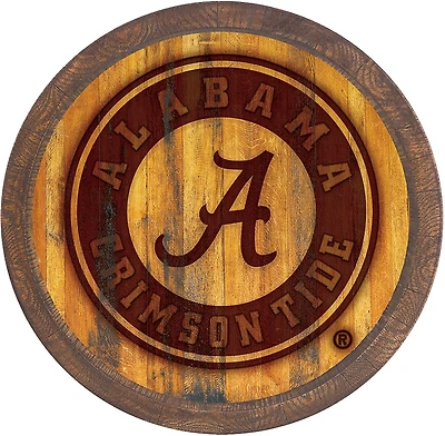 The Fan-Brand University of Alabama School Seal Branded Faux Barrel Top Sign
